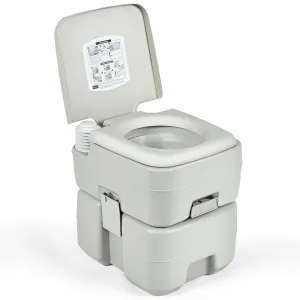 20L Portable Camping Toilet with Level Indicator and Removable Tank