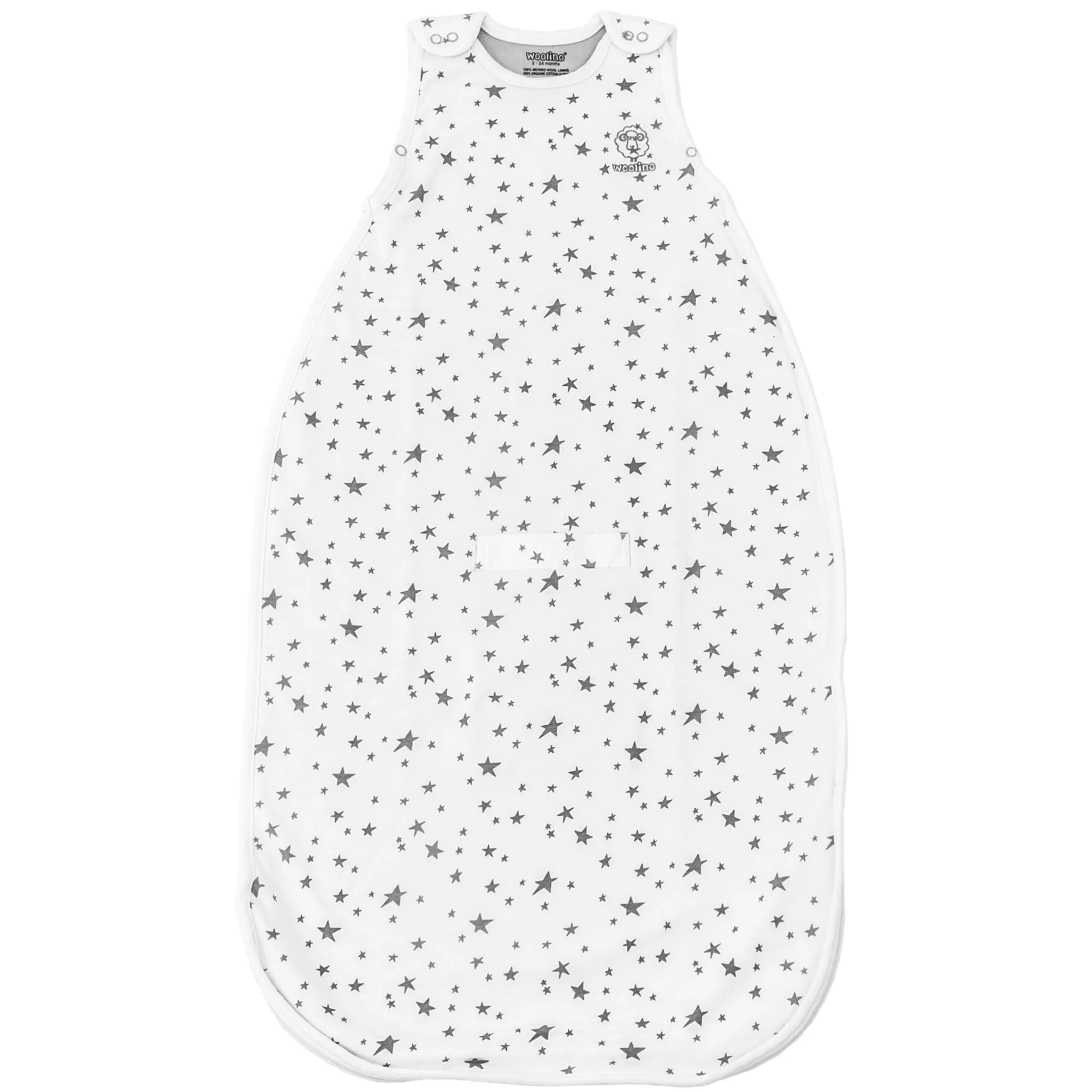 4 Season Ultimate Baby Sleep Bag, Merino Wool & Organic Cotton, 2 Months - 2 Years, Star White