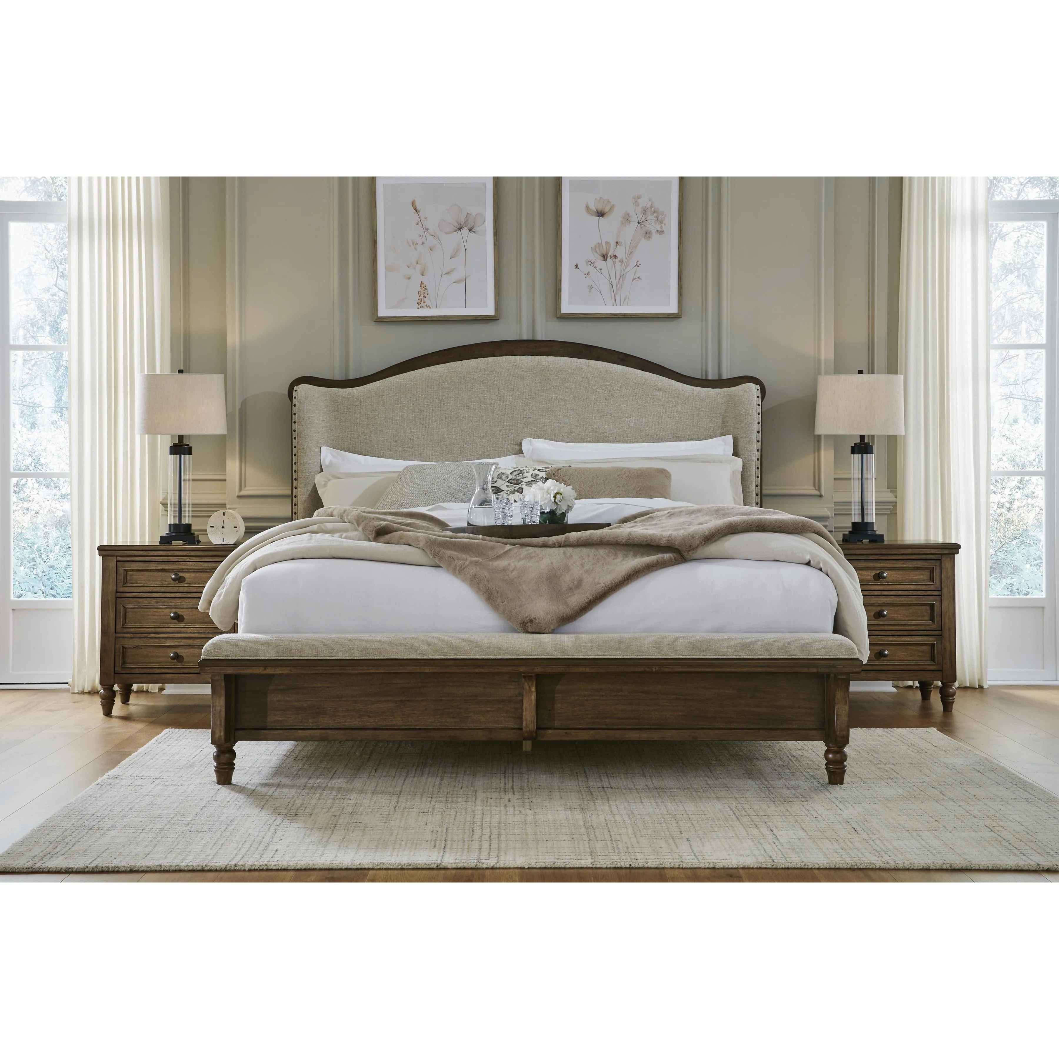 Benchcraft Sturlayne King Upholstered Panel Bed B787-58/B787-56/B787-97