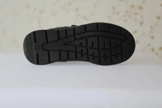 Boys Black Sporty Micro-Fresh® 2 Strap School Shoes