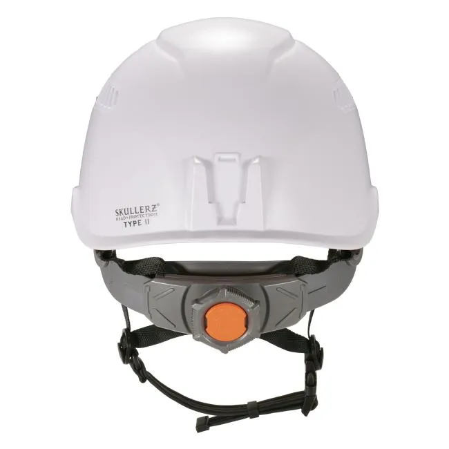 Ergodyne Skullerz 8977LED Type 2 Class C Safety Helmet with LED Light and Adjustable Venting - White