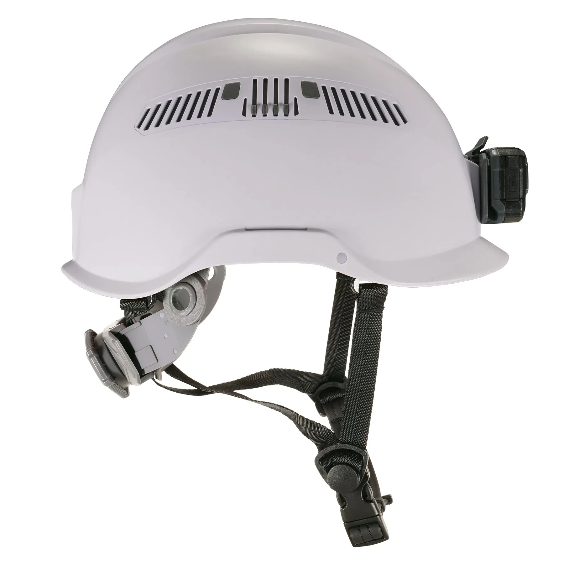 Ergodyne Skullerz 8977LED Type 2 Class C Safety Helmet with LED Light and Adjustable Venting - White