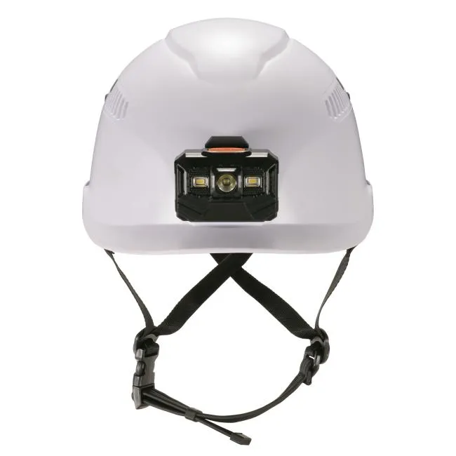 Ergodyne Skullerz 8977LED Type 2 Class C Safety Helmet with LED Light and Adjustable Venting - White