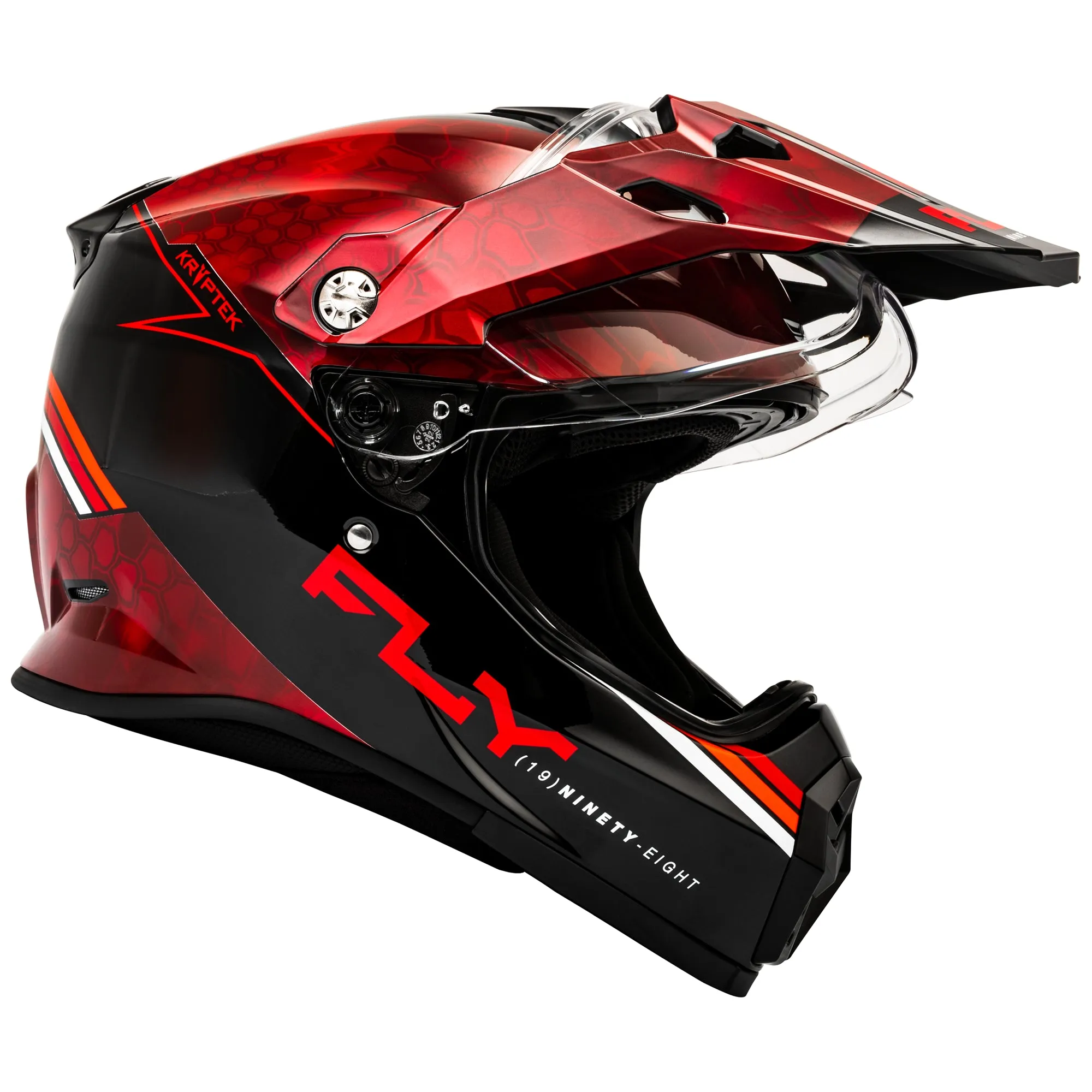 Fly Racing 2025 Trekker Kryptek Conceal Helmet Red Black