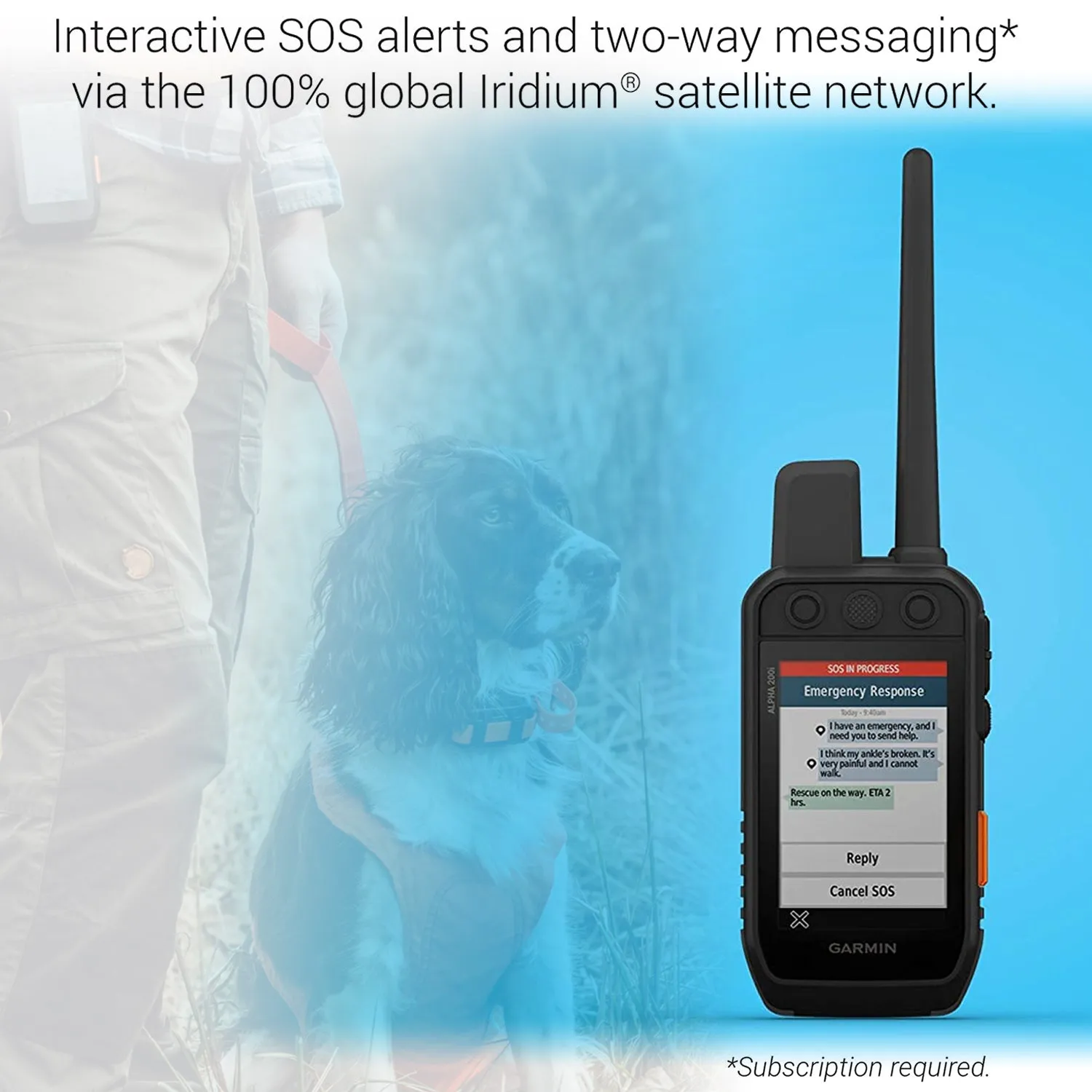 Garmin Alpha 200i Dog Tracking Handheld 010-02230-50 with USB Adapter   More