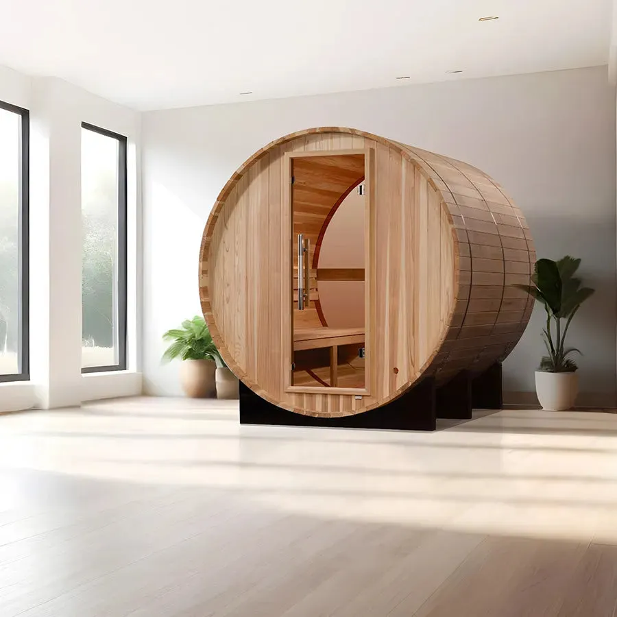 Golden Designs "Zurich" 4 Person Barrel Traditional Sauna