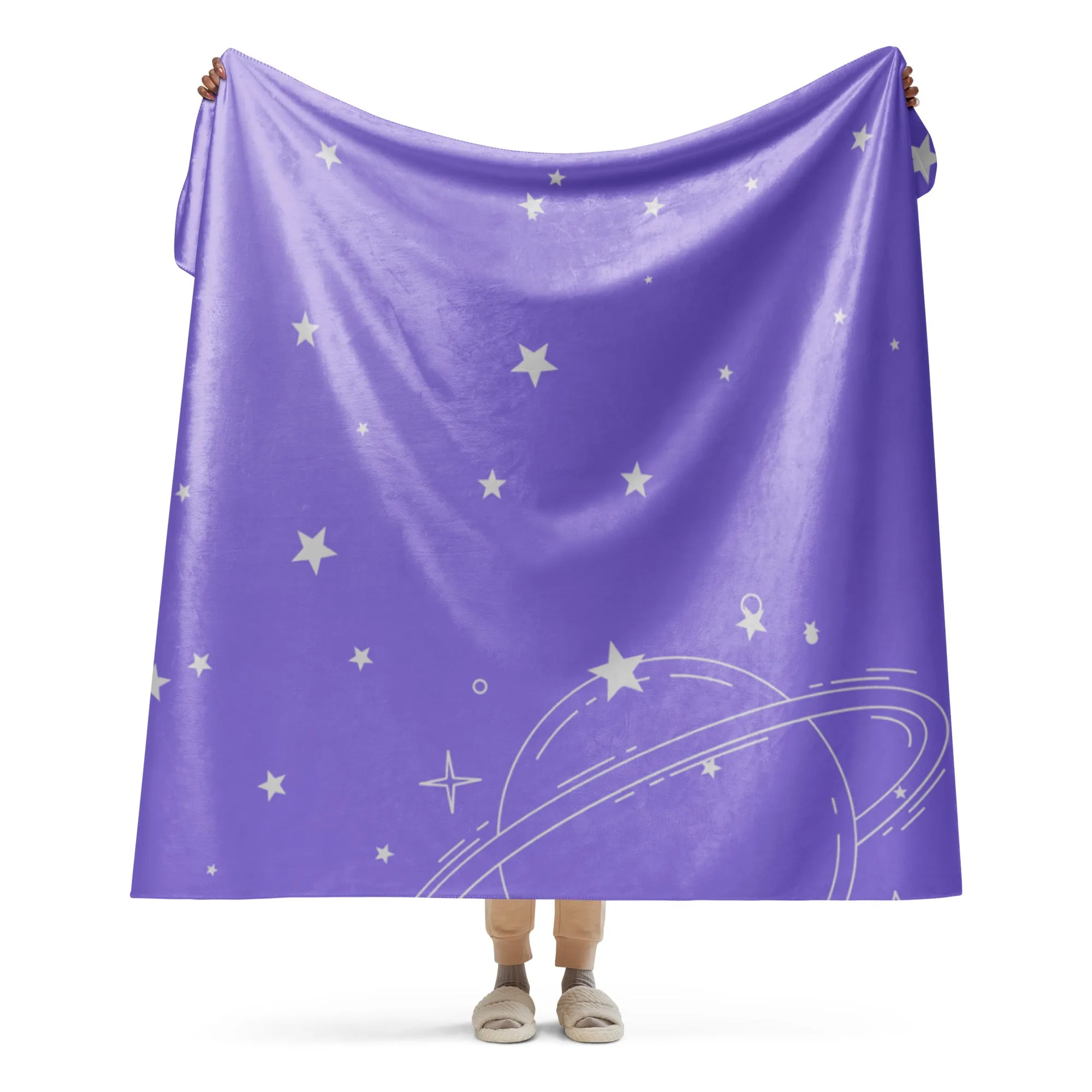 Jupiter and Stars Sherpa blanket lioness-love