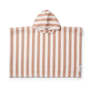 Liewood Paco Junior Poncho Y/D stripes White / Tuscany rose