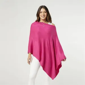 Lightweight Poncho - Hot Pink