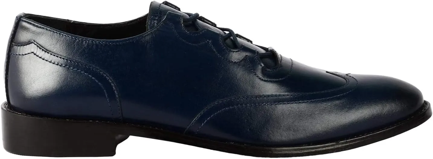 Love and Liberty Men's Navy Blue Lace Up Dress Shoes Size 12 Pair of Shoes