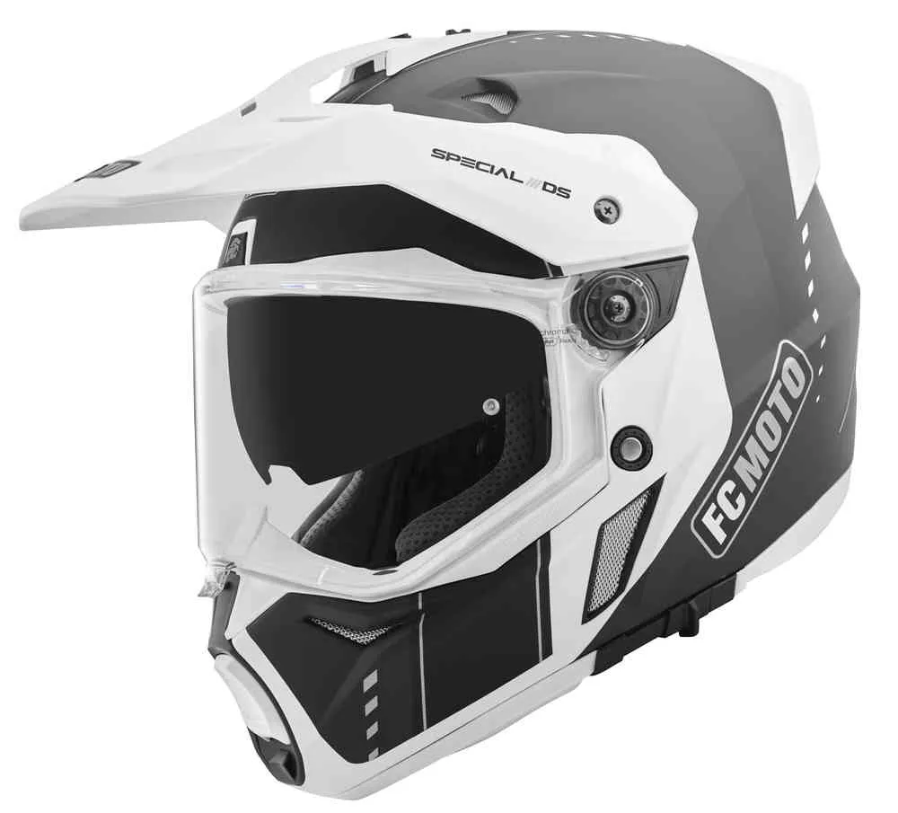 Merkur Pro Air Enduro FC-Moto helmet, black and white