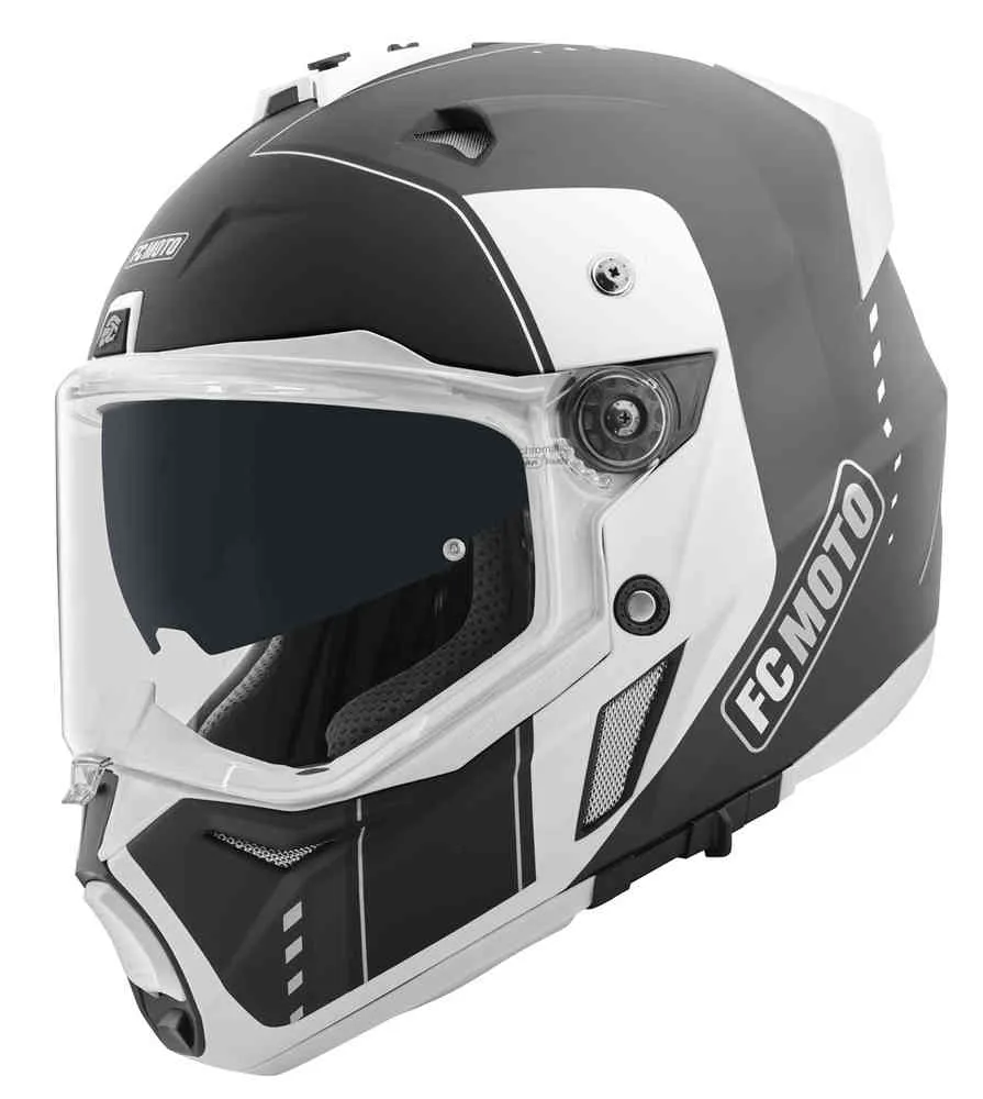 Merkur Pro Air Enduro FC-Moto helmet, black and white