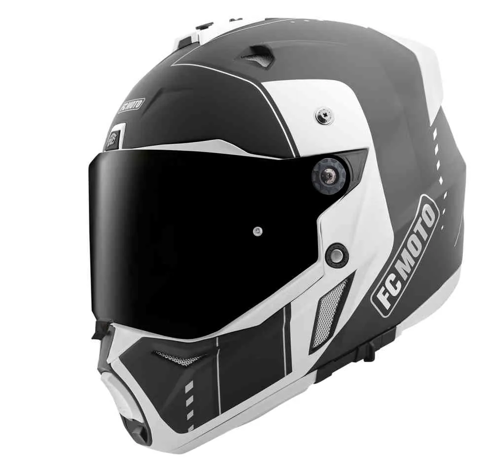 Merkur Pro Air Enduro FC-Moto helmet, black and white