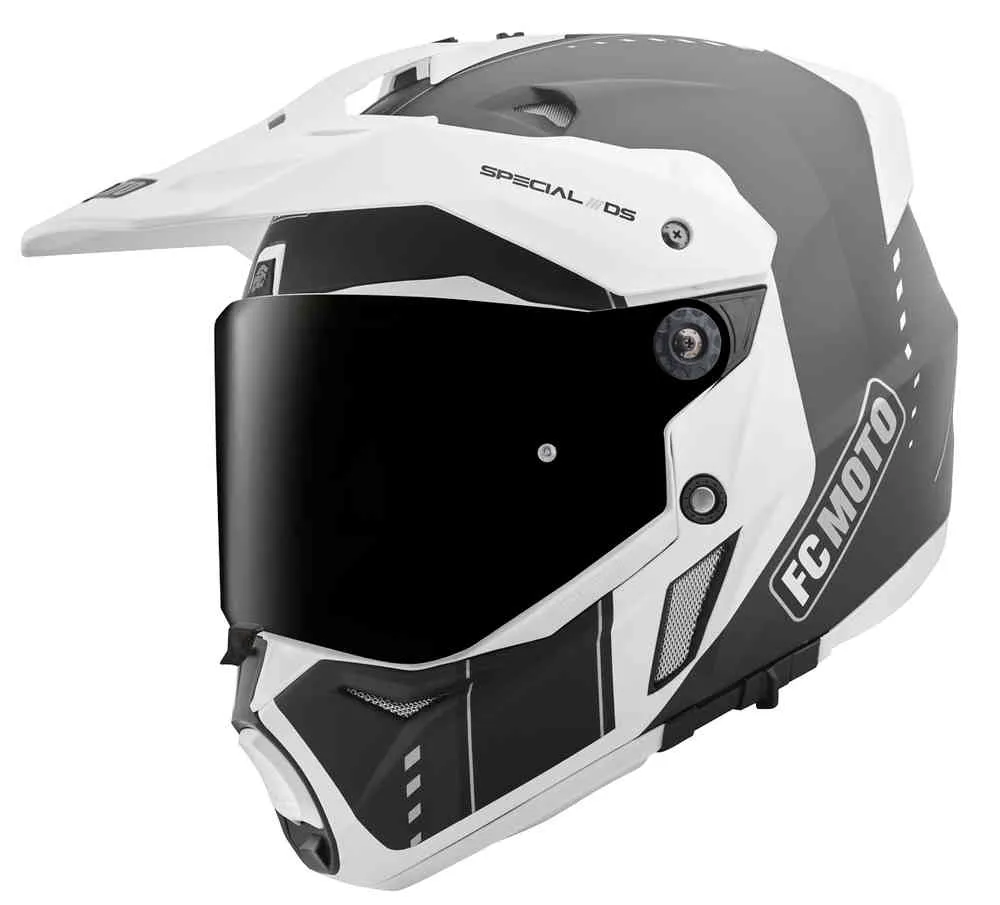 Merkur Pro Air Enduro FC-Moto helmet, black and white