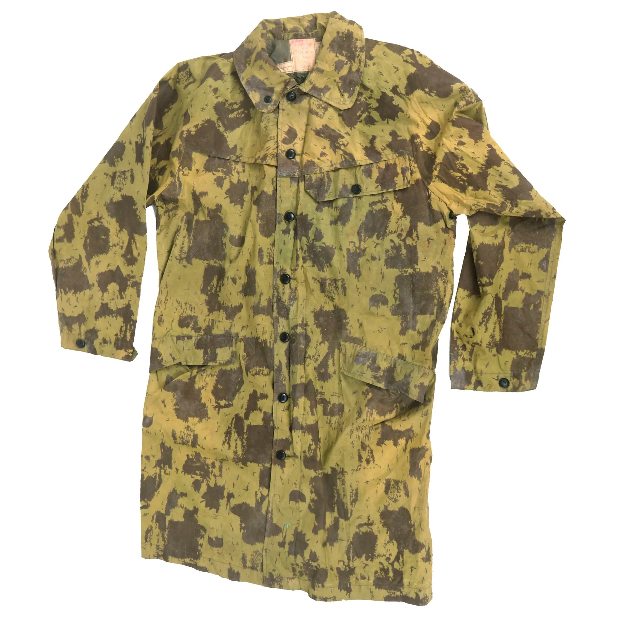 Original Australian Vietnam War Era 1966 Dated Lightweight Tropical Smock “Self-Stowing” Rain Poncho- Favored By American Forces