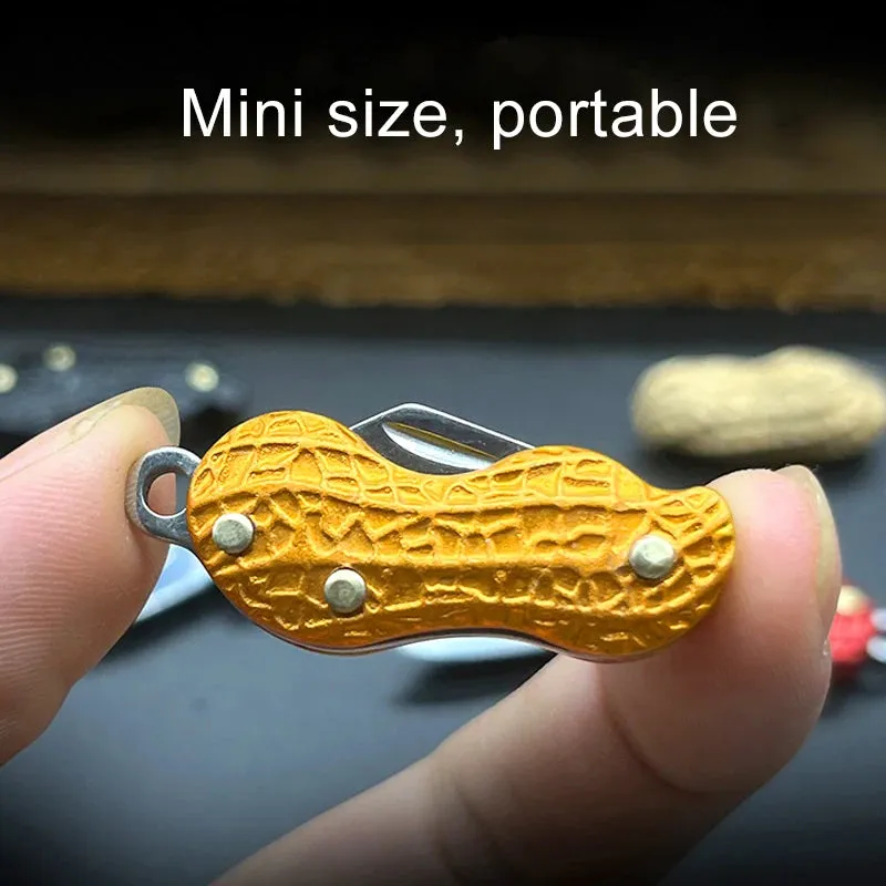 Peanut Knife with Hidden Blade Safety Keychain