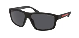 Prade Rectangle Polarized Sunglasses - Black/Polar Dark Gray