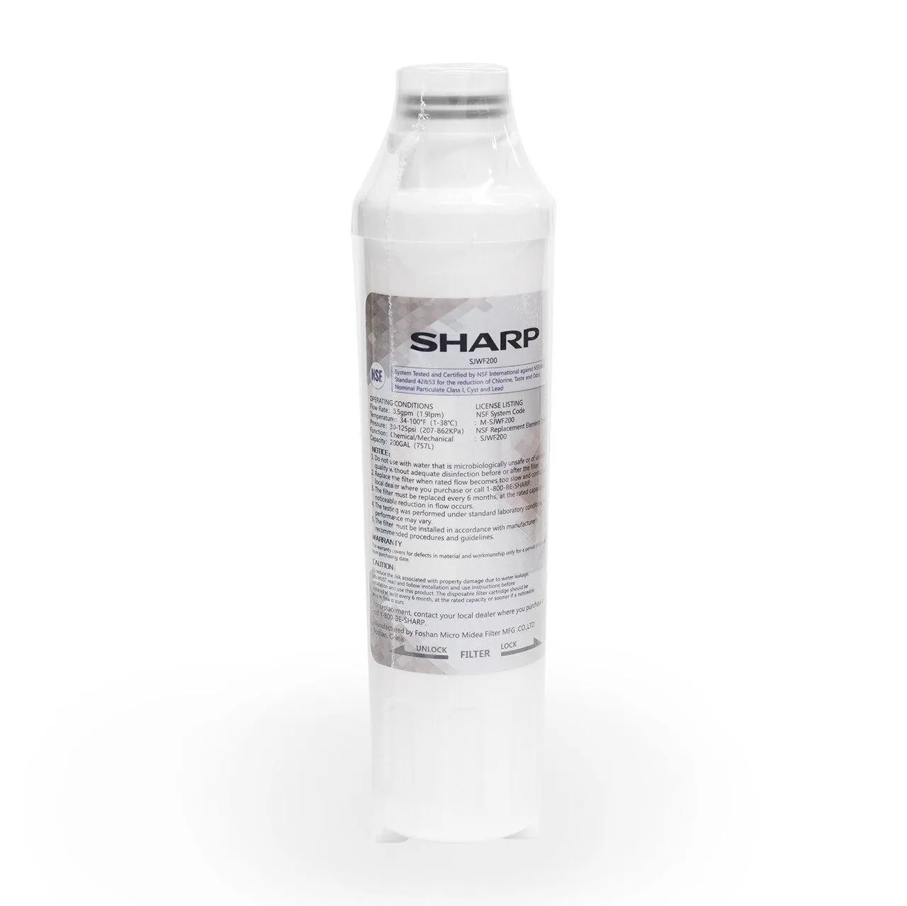 Sharp SJWF200 Replacement Water Filter for Sharp SJG2254FS Refrigerator