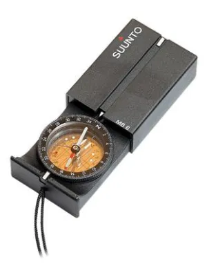 Suunto MB-6 NH Compass - Matchbox Style Case - Mirror - Orange Face - Clinometer