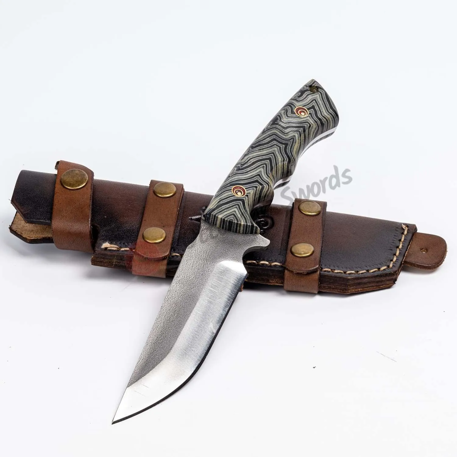 Tactical Survival Knife N690 Steel Micarta Handle 10"