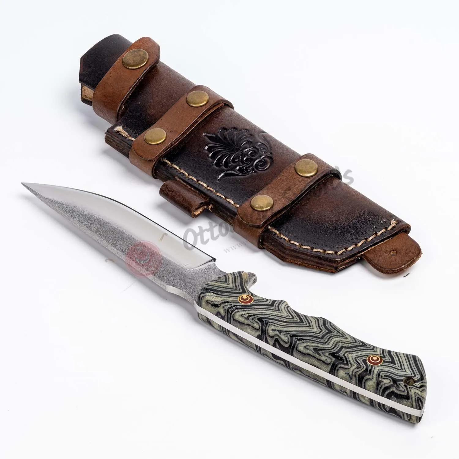 Tactical Survival Knife N690 Steel Micarta Handle 10"