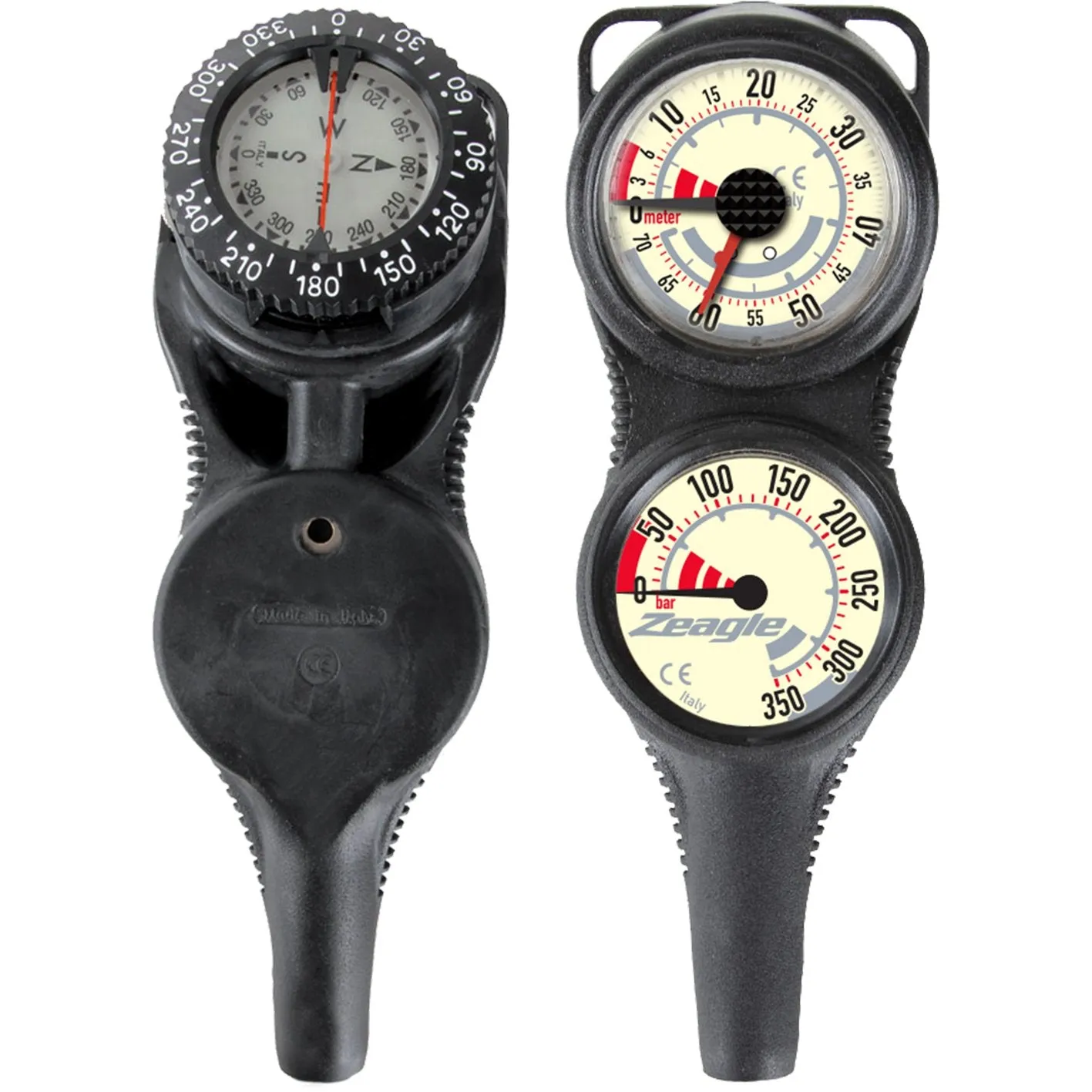 Zeagle Slimline Co-Pilot Console (Pressure Gauge   Depth Gauge   Compass)